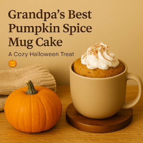 Grandpa’s Best Pumpkin Spice Mug Cake – A Cozy Halloween Treat 🎃