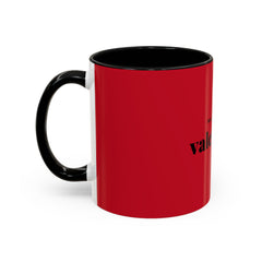 Valentine "Will You Be My Valentine?" Accent Coffee Mug — Red & Black Romantic Gift (11/15oz)
