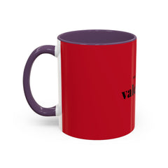 Valentine "Will You Be My Valentine?" Accent Coffee Mug — Red & Black Romantic Gift (11/15oz)