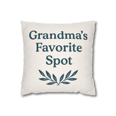 Grandma's Favorite Spot Pillowcase | Cozy Home Decor, Gift for Grandma, Living Room Accent, Family Gathering Decor
