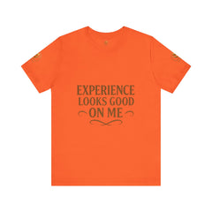 Senior Unisex Tee - 'Experience Looks Good' Cotton Short Sleeve