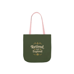 “Retired, Not Expired” – Vibrant Canvas Tote Bag for Stylish Women Over 50