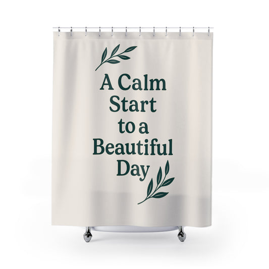 Elegant Shower Curtains for a Relaxing Bathroom Oasis, A Calm Start to a Beautiful Day, Home Decor, Gifts for Bathroom