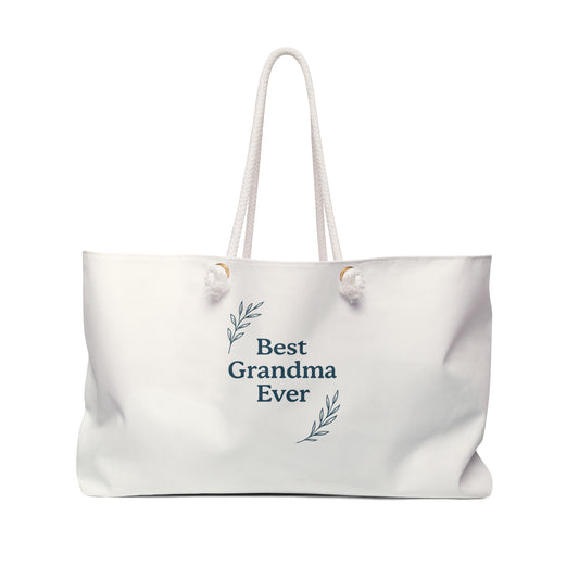 Best Grandma Ever Weekender Bag, Perfect for Travel, Gifts for Grandma, Mother's Day, Tote Bag, Beach Bag, Canvas Bag