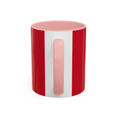 Valentine "Will You Be My Valentine?" Accent Coffee Mug — Red & Black Romantic Gift (11/15oz)