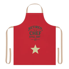 Retired Chef Apron - AOP with 5-Color Straps, Gift for Cooking Enthusiasts, Fun Kitchen Accessory, Perfect for Retirement Parties