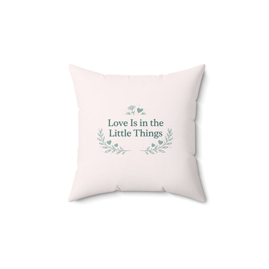 Valentine's Day Pillow— Square Spun Polyester Pillow for Seniors