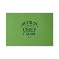 Retired Chef Glass Cutting Board | Unique Kitchen Gift, Culinary Decor, Chef Appreciation, Housewarming Present, Cooking Essential