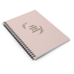 Spiral Notebook - I Am Content in This Moment, Motivational Journal, Daily Planner, Creative Writing, Self-Care Gift, Mindfulness Notebook