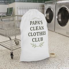 Papa's Clean Clothes Club Laundry Bag, Laundry Storage, Fun Laundry Tote, Home Organization, Father's Day Gift