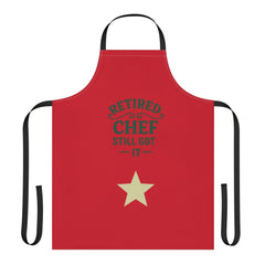 Retired Chef Apron - AOP with 5-Color Straps, Gift for Cooking Enthusiasts, Fun Kitchen Accessory, Perfect for Retirement Parties