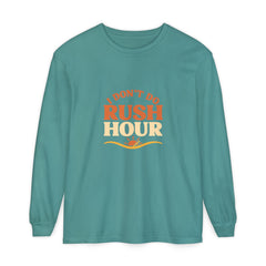 Elderly Unisex Long Sleeve T-Shirt - 'I Don't Do Rush Hour' Casual Wear