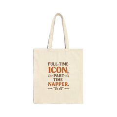 Golden Style Cotton Tote – “Full-Time Icon, Part-Time Napper”