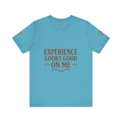 Senior Unisex Tee - 'Experience Looks Good' Cotton Short Sleeve