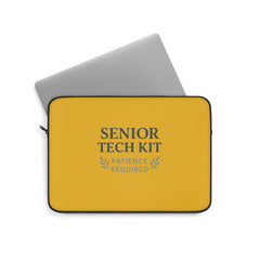 Senior Tech Kit Laptop Sleeve - Fun Gift for Seniors, Patience Required, Tech Support, Unique Tech Accessory, Ideal for Birthdays, Holidays
