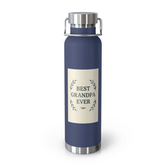 Best Grandpa Ever Insulated Vacuum Bottle, Perfect Gift for Grandparents, Travel Mug, Hydration Flask, Eco-Friendly Water Bottle