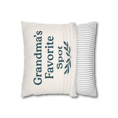 Grandma's Favorite Spot Pillowcase | Cozy Home Decor, Gift for Grandma, Living Room Accent, Family Gathering Decor, Personalized Gift