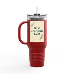 Grandma's Peaceful Moment Insulated Travel Mug | 40oz for Coffee Lovers, Eco-Friendly, Personalized Gift, Perfect for Holidays, Travel