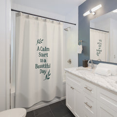 Elegant Shower Curtains for a Relaxing Bathroom Oasis, A Calm Start to a Beautiful Day, Home Decor, Gifts for Bathroom