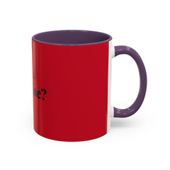 Valentine "Will You Be My Valentine?" Accent Coffee Mug — Red & Black Romantic Gift (11/15oz)