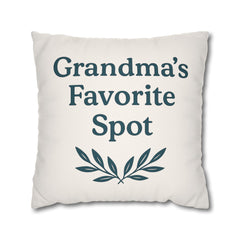 Grandma's Favorite Spot Pillowcase | Cozy Home Decor, Gift for Grandma, Living Room Accent, Family Gathering Decor