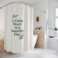 Elegant Shower Curtains for a Relaxing Bathroom Oasis, A Calm Start to a Beautiful Day, Home Decor, Gifts for Bathroom