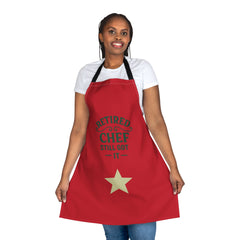 Retired Chef Apron - AOP with 5-Color Straps, Gift for Cooking Enthusiasts, Fun Kitchen Accessory, Perfect for Retirement Parties