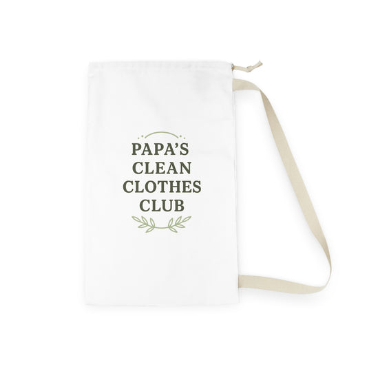 Papa's Clean Clothes Club Laundry Bag, Laundry Storage, Fun Laundry Tote, Home Organization, Father's Day Gift