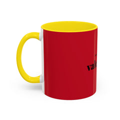 Valentine "Will You Be My Valentine?" Accent Coffee Mug — Red & Black Romantic Gift (11/15oz)