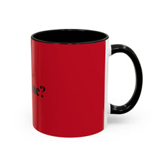 Valentine "Will You Be My Valentine?" Accent Coffee Mug — Red & Black Romantic Gift (11/15oz)