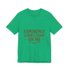 Senior Unisex Tee - 'Experience Looks Good' Cotton Short Sleeve