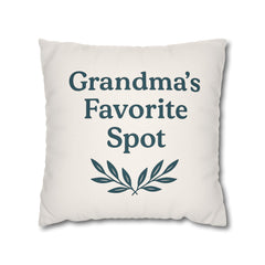 Grandma's Favorite Spot Pillowcase | Cozy Home Decor, Gift for Grandma, Living Room Accent, Family Gathering Decor, Personalized Gift