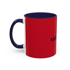 Valentine "Will You Be My Valentine?" Accent Coffee Mug — Red & Black Romantic Gift (11/15oz)