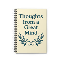 Spiral Notebook - Great Mind Thoughts, Gift for Grandparents, Elderly, Ruled Line Journal, Writing Pad, Stationery Set