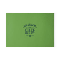 Retired Chef Glass Cutting Board | Unique Kitchen Gift, Culinary Decor, Chef Appreciation, Housewarming Present, Cooking Essential