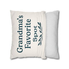 Grandma's Favorite Spot Pillowcase | Cozy Home Decor, Gift for Grandma, Living Room Accent, Family Gathering Decor