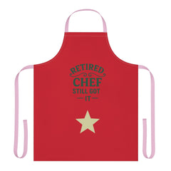 Retired Chef Apron - AOP with 5-Color Straps, Gift for Cooking Enthusiasts, Fun Kitchen Accessory, Perfect for Retirement Parties