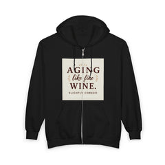 Aging Like Fine Wine Hoodie - Unisex Hooded Sweatshirt for Seniors