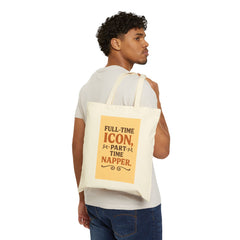 Golden Style Cotton Tote – “Full-Time Icon, Part-Time Napper”