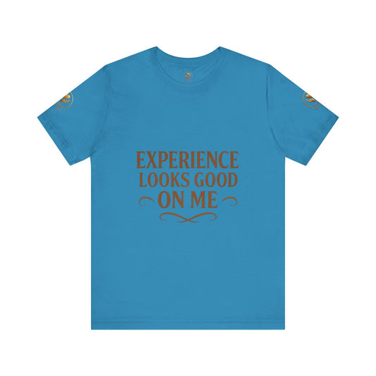 Senior Unisex Tee - 'Experience Looks Good' Cotton Short Sleeve