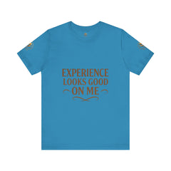 Senior Unisex Tee - 'Experience Looks Good' Cotton Short Sleeve