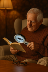 Handheld 30X LED Magnifier – Reading Glass for Seniors, Crafts & Watch Repair