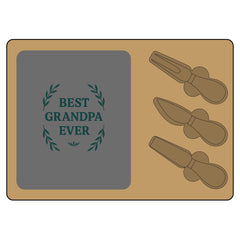 Engraved Charcuterie Board - Best Grandpa Ever Gift, Personalized Cutting Board, Grandfather Present, Custom Serving Platter, Family