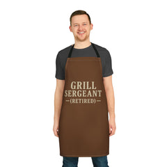 Retired Grill Sergeant Apron - Fun Cooking Gift, BBQ Accessories, Chef's Apron, Father's Day, Retirement Gift, Kitchen Essentials