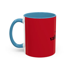 Valentine "Will You Be My Valentine?" Accent Coffee Mug — Red & Black Romantic Gift (11/15oz)