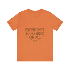 Senior Unisex Tee - 'Experience Looks Good' Cotton Short Sleeve