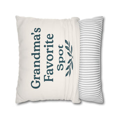 Grandma's Favorite Spot Pillowcase | Cozy Home Decor, Gift for Grandma, Living Room Accent, Family Gathering Decor, Personalized Gift