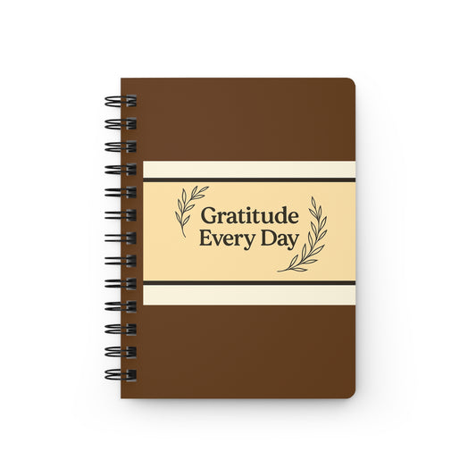 Gratitude & Mindfulness Journal, Spiral Bound Notebook for Daily Reflection, Gift for Self-Care, Inspirational Journal, Wellness Diary