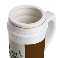 Best Grandpa Ever Beer Stein Mug, Personalized Gift for Dad, Father's Day or Birthday Celebration, Unique Grandpa Gift