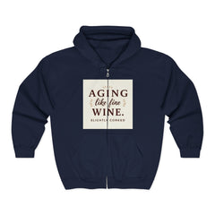 Aging Like Fine Wine Hoodie - Unisex Hooded Sweatshirt for Seniors